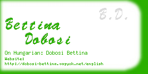 bettina dobosi business card